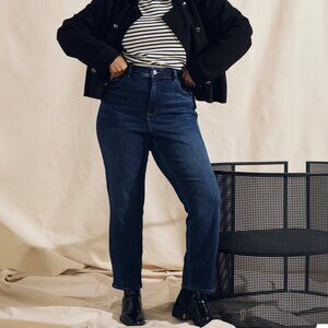 Universal Standard The Perfect Jeans in Naval Blue Wash, Size 4